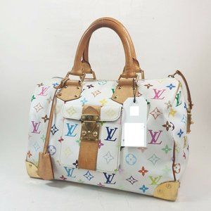 Louis Vuitton Speedy Handbag Multicolor WHITE 30